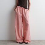 COS Wide-Leg Linen Drawstring Trousers – Pink
