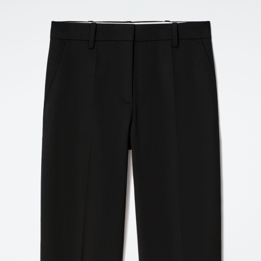 COS Wool Blend Capri Trousers – Black