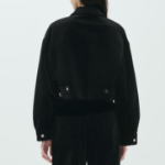 Theory Women Stretch Velvet Aline Zip Jacket - Black