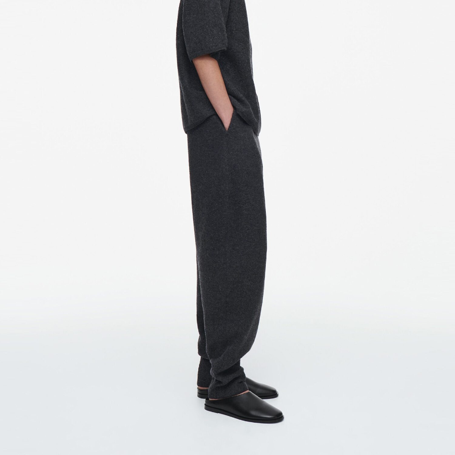 COS Boiled Merino Wool Trouser – Charcoal Melange