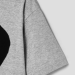 Black Heart Print T-Shirt — Grey