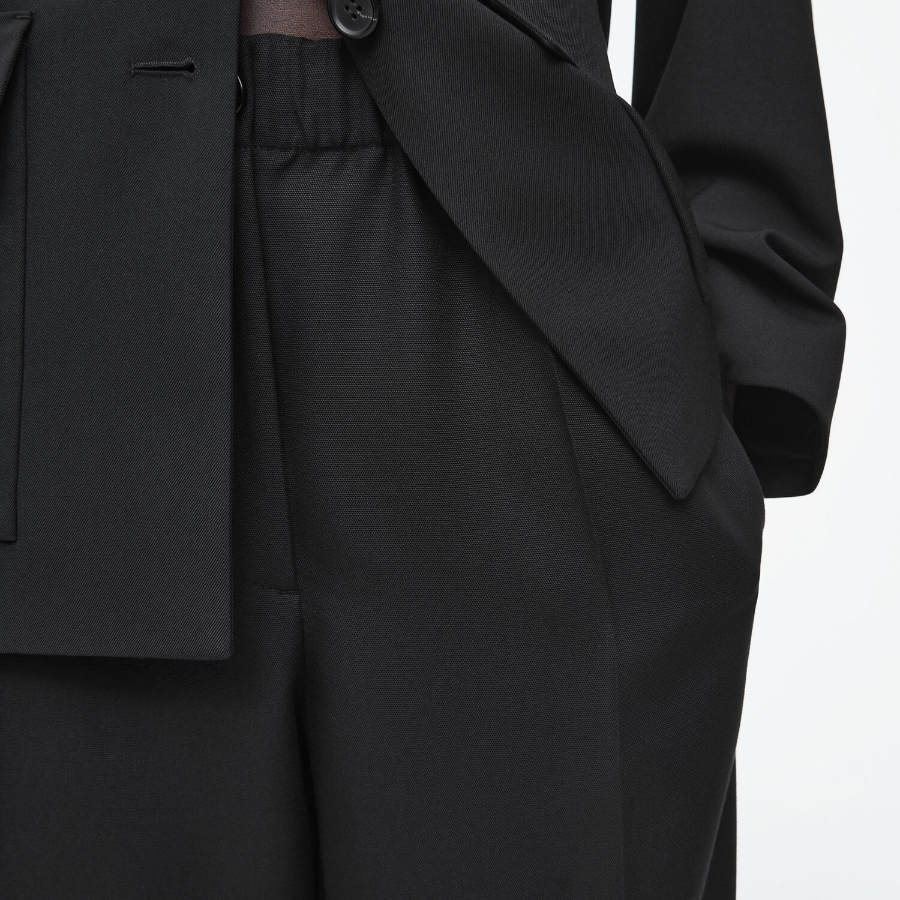 COS Elastic Straight-Leg Trouser – Black