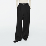 COS Relaxed Twill Wide-Leg Trouser – Black