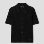 Theory Women Neo Sag Harbor Rib Cardigan - Black