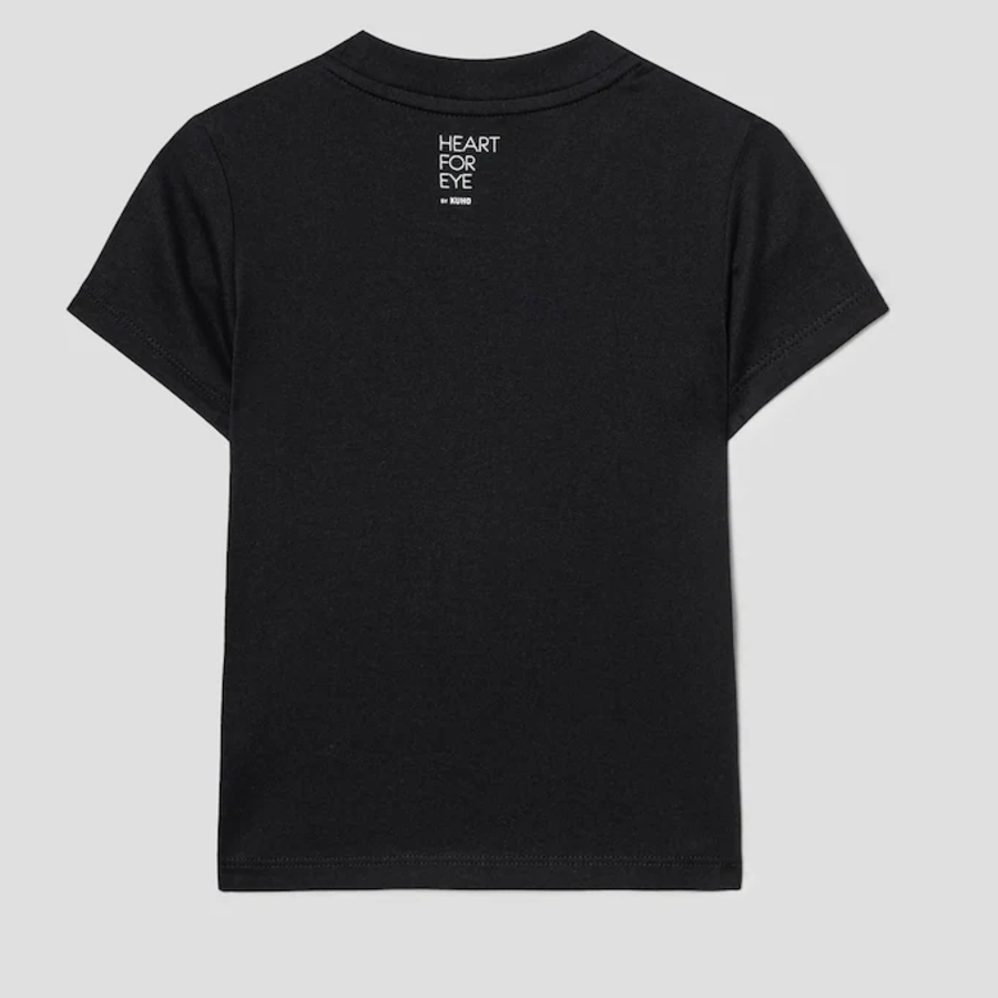 KUHO [HEART FOR EYE] Kids Regular T-Shirts (Artwork) - Black