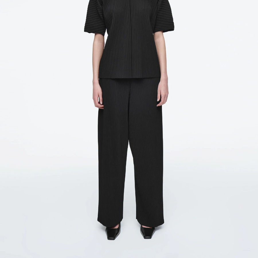 COS Pleated Wide Leg Trousers – Black