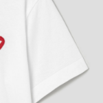 Pink Wappen Pastel Heart Print T-Shirt — White