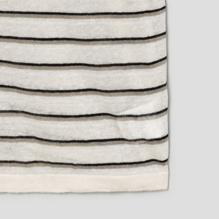 Theory Women Neo Sag Harbor Boyfriend Stripe Tee - Light Parchment Multi