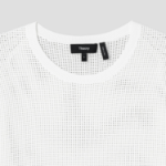 Theory Women Compact Crepe Pointelle Tee - White