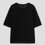Theory Women Compact Crepe Pointelle Tee - Black