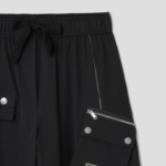 GANNI Stretch Shell Elasticated Cargo Pants - Black