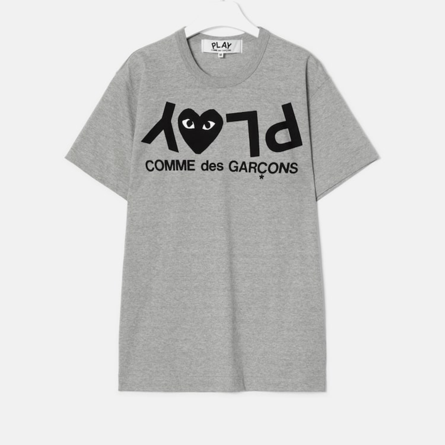 Upside Down Play Logo T-Shirt — Grey