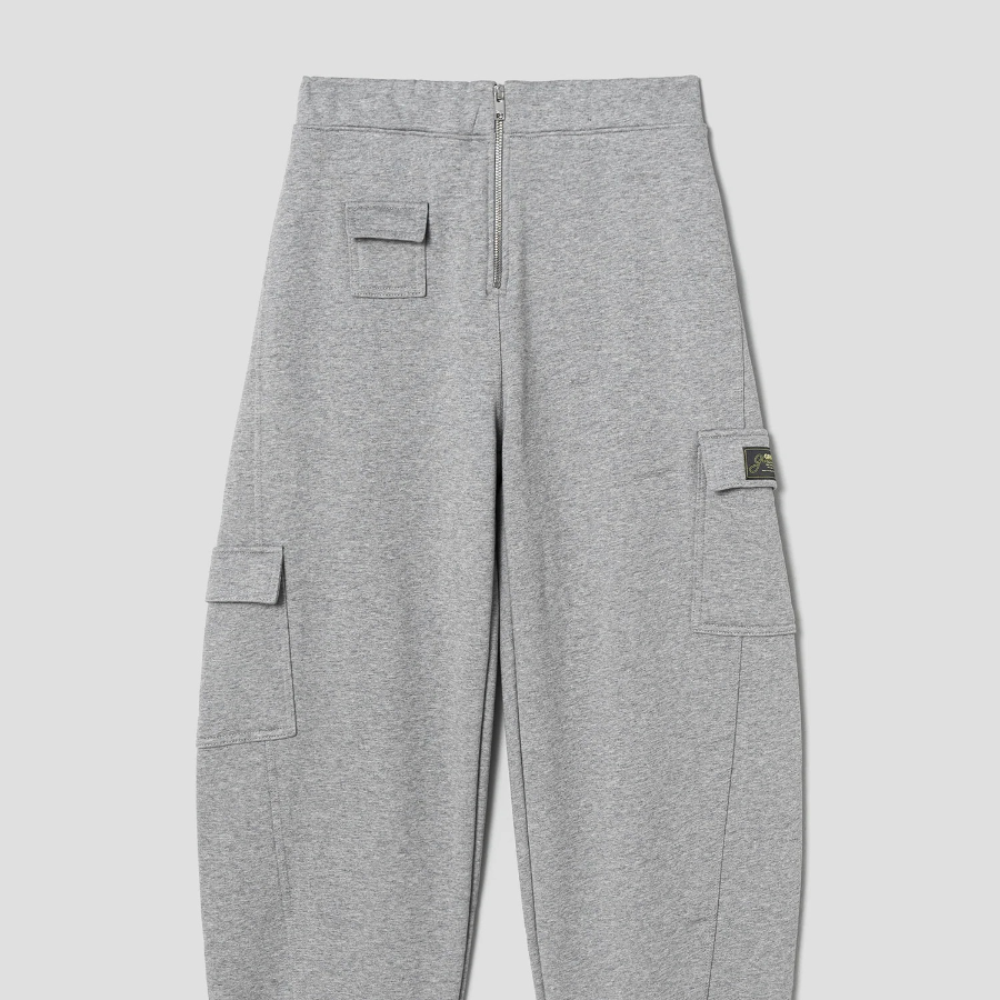 GANNI Heavy Terry Curved Pants - Paloma Melange
