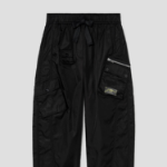 GANNI Nylon Cargo Pants - Black