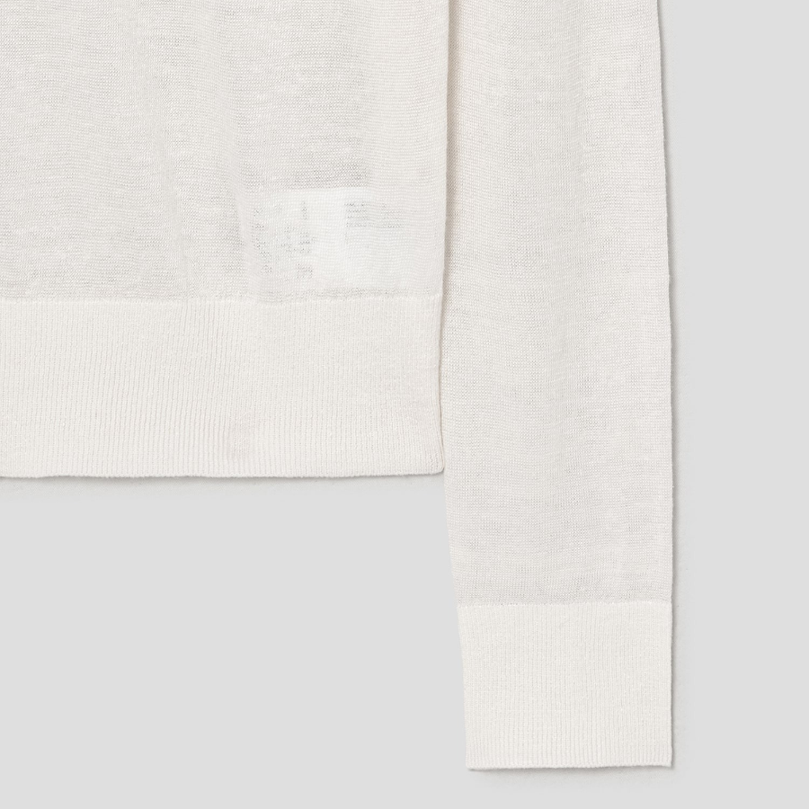 Theory Women Neo Sag Harbor Crew Neck Pullover - Bone