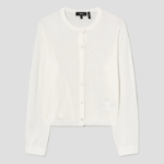 Theory Women Regal Wool Crop Cardigan - New Ivory