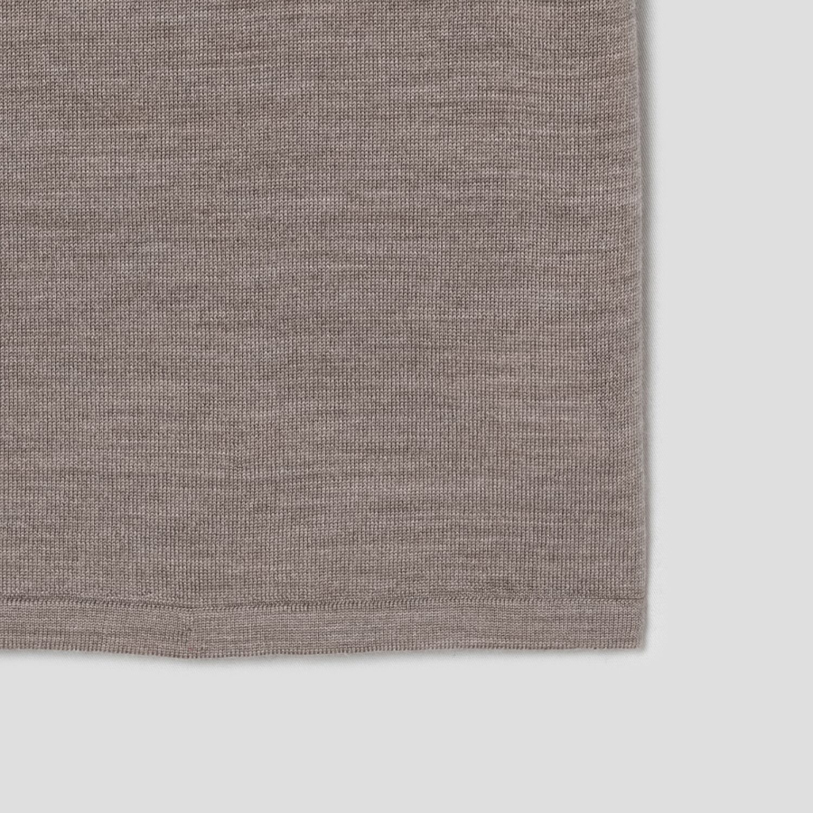 Theory Women Regal Wool Easy Polo Pullover - Light Cinder