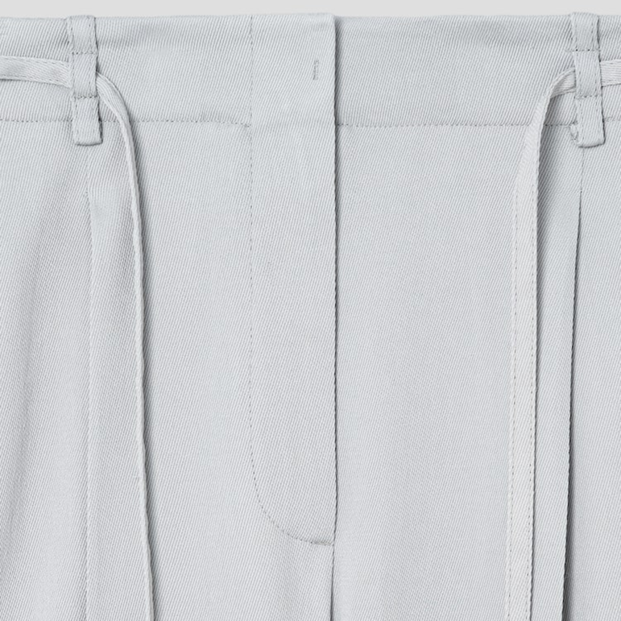 KUHO String Wide Fit Pants - Light Grey