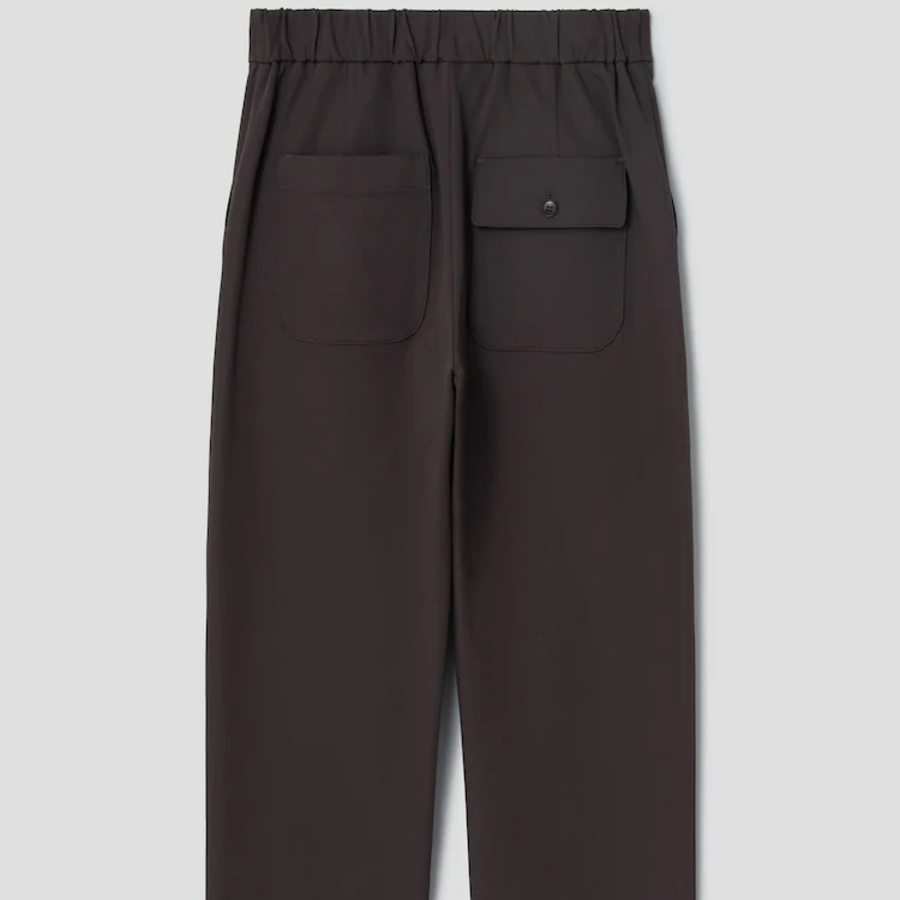 KUHO Stretch Waist Banding Baggy Pants - Brown