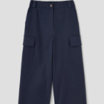 KUHO Cotton Blend Straight Cargo Pants - Navу