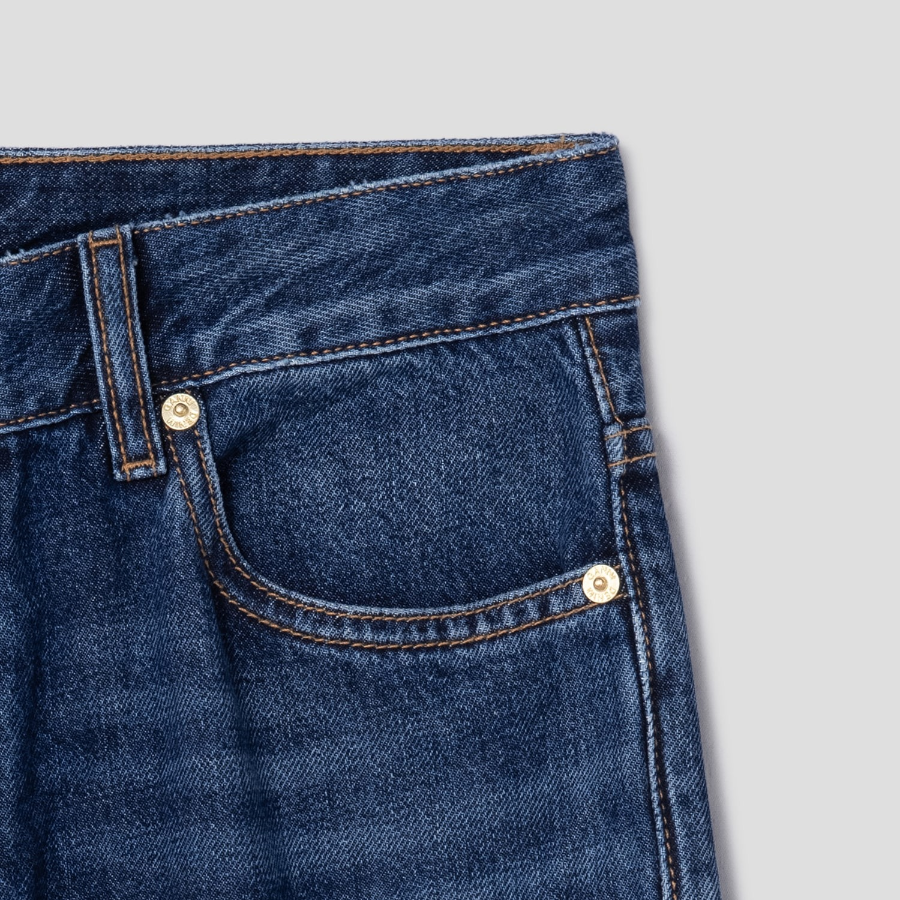 GANNI Rigid Denim Izey - Navy