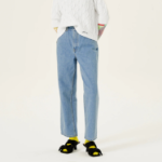 GANNI Rigid Denim Misy Cropped - Light Blue Stone