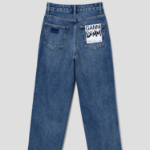 GANNI Rigid Denim Misy Cropped - Mid Blue Vintage