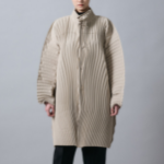 ISSEY MIYAKE Wavering Pleats Coat - Ash Beige