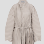 ISSEY MIYAKE Wavering Pleats Coat - Ash Beige