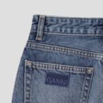 GANNI Rigid Denim Misy Cropped - Mid Blue Vintage