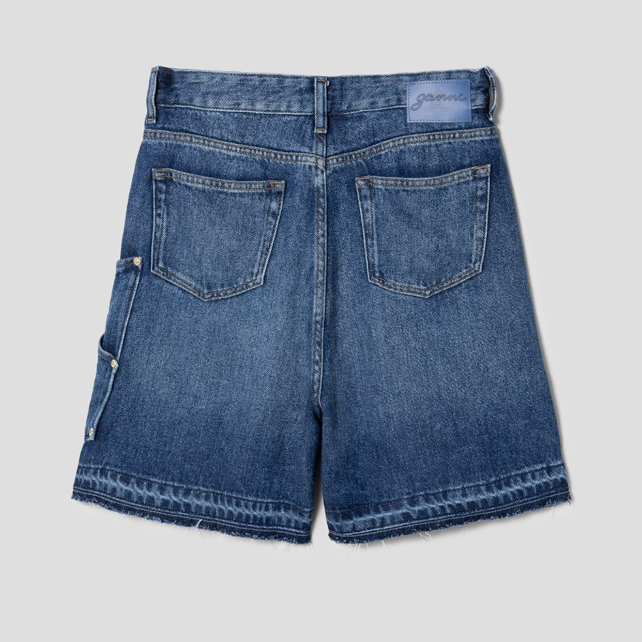 GANNI Light Denim Shorts – Blue