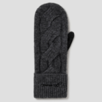 GANNI Cashmere Mix Knit Mittens - Ash