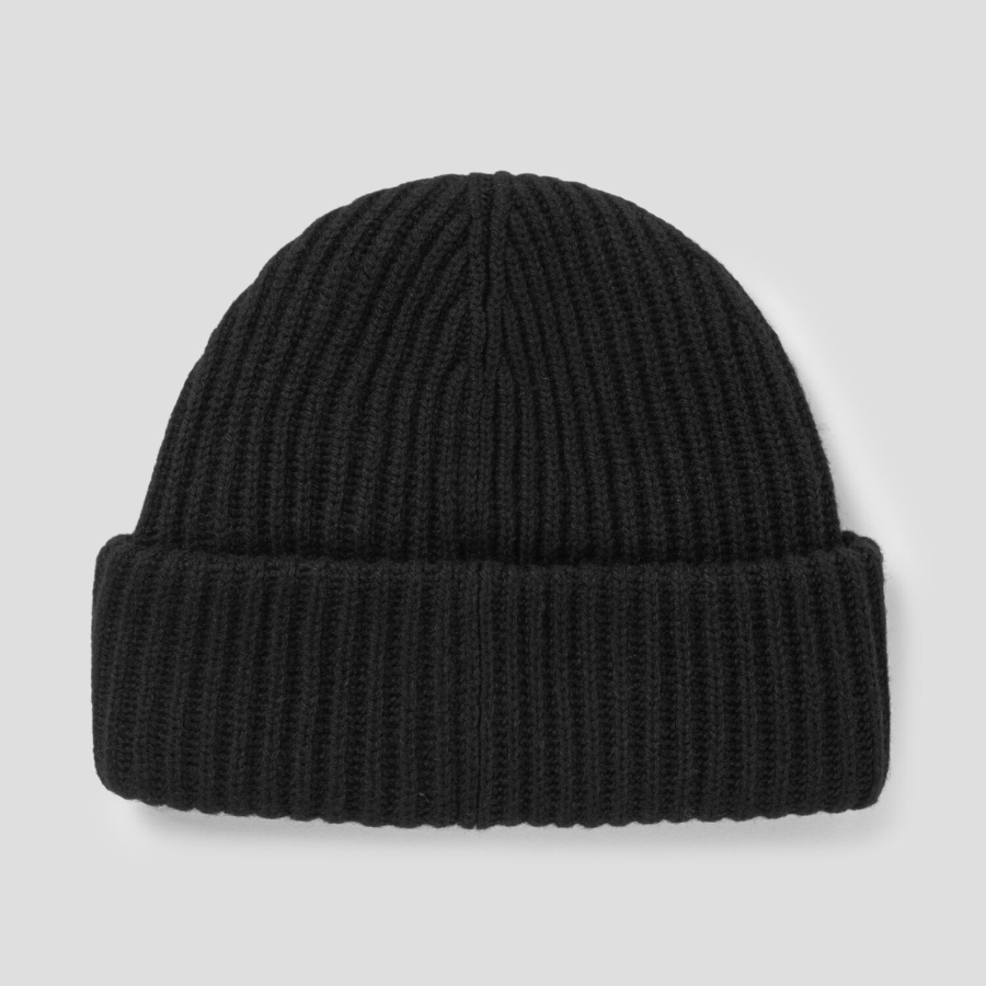 GANNI Structured Rib Beanie - Black