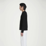 COS Bouclé Knit V-Neck Zip Cardigan – Black