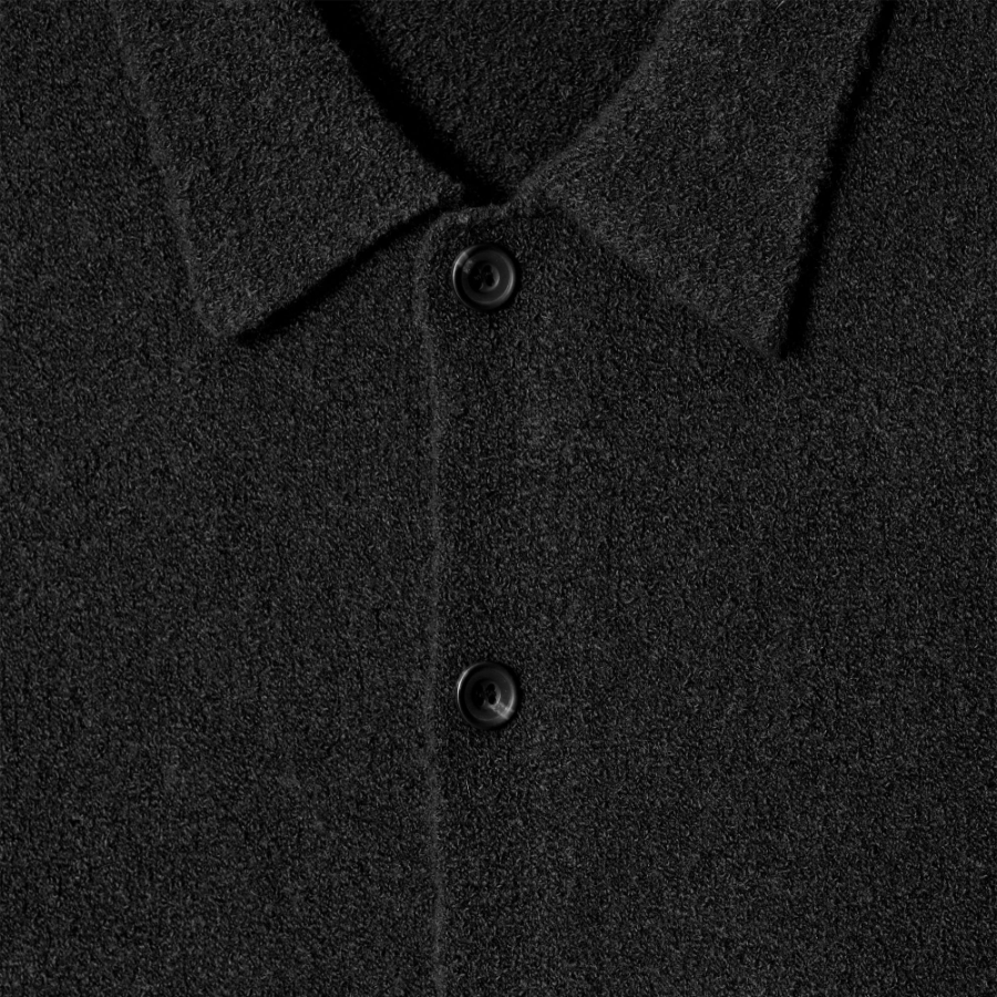 COS Bouclé Knit Merino Wool Cardigan – Black