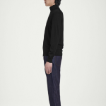 COS Funnel Neck Merino Wool Zip-Up Cardigan – Black
