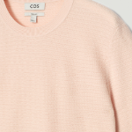 COS Textured Knitted Cotton T-Shirt – Apricot
