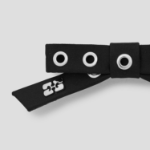 GANNI Eyelet Bow Barrette Satin – Black