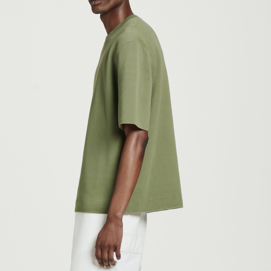 COS Relaxed Double-Face Knit T-Shirt – Green