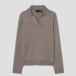 Theory Women Regal Wool Boy Polo - Light Cinder