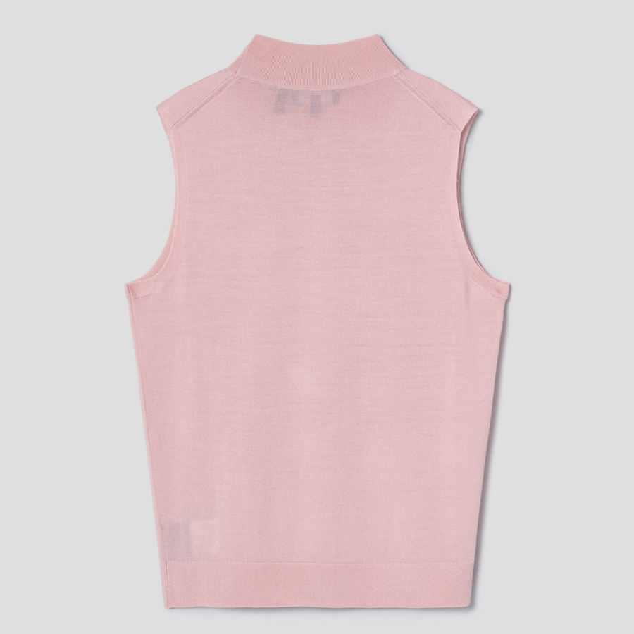 Theory Women Regal Wool Mock Neck Shell - Blush