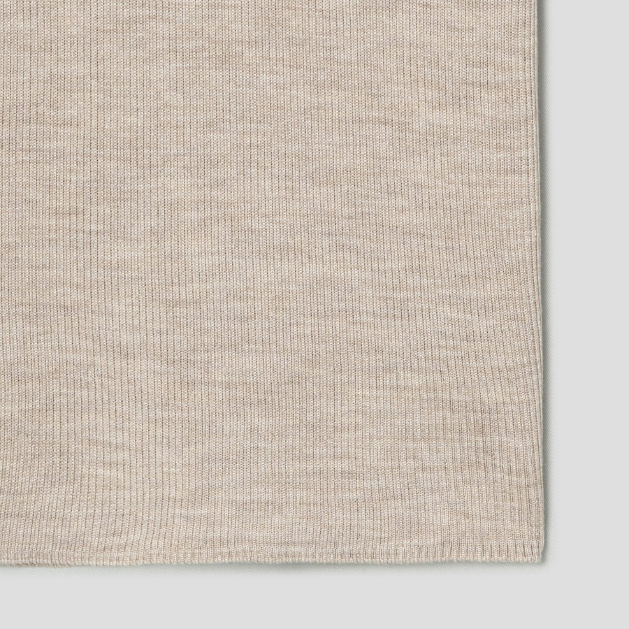 Theory Women Washable Silk Rib Basic Tee - Wheat Multi