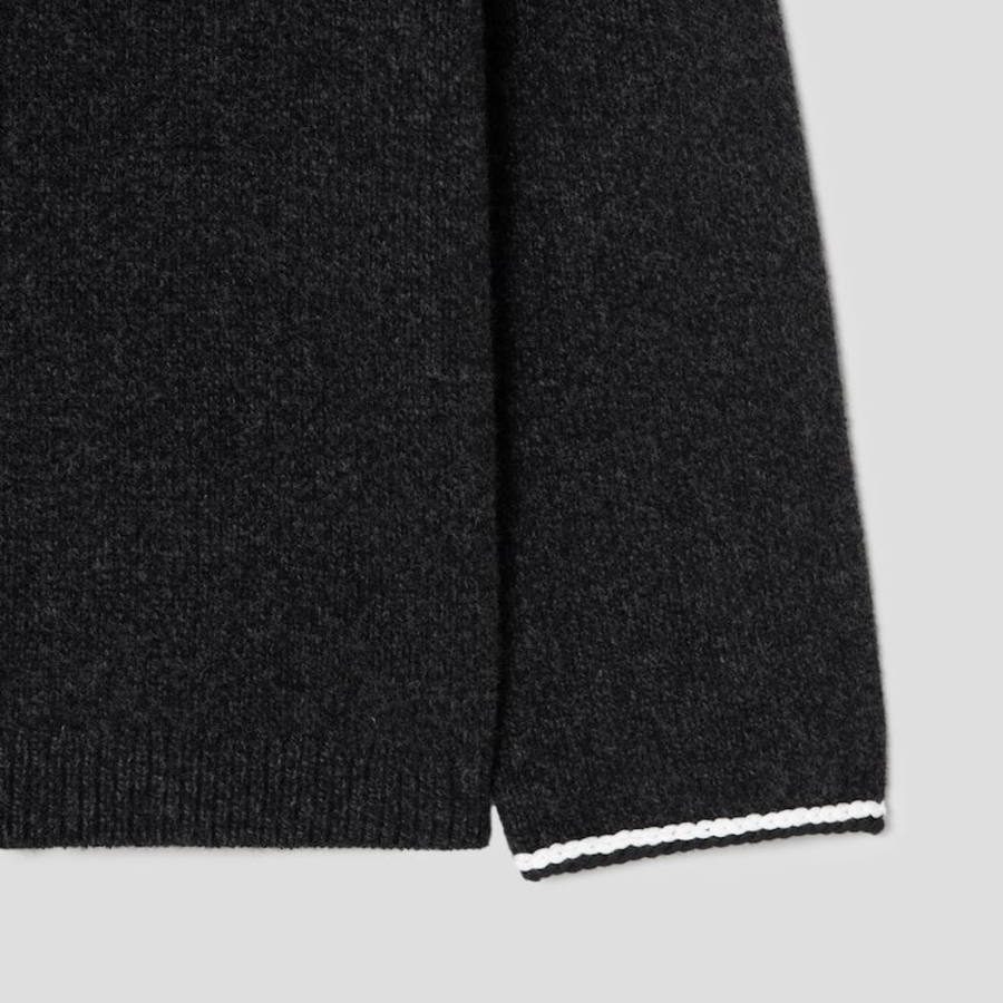 Theory Women Felted Mouline Tweed Top - Black Multi