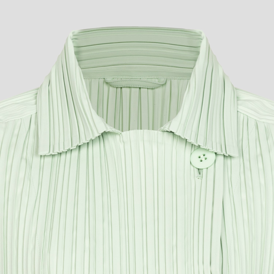 PLEATS PLEASE ISSEY MIYAKE Smooth Coat - Pastel Green