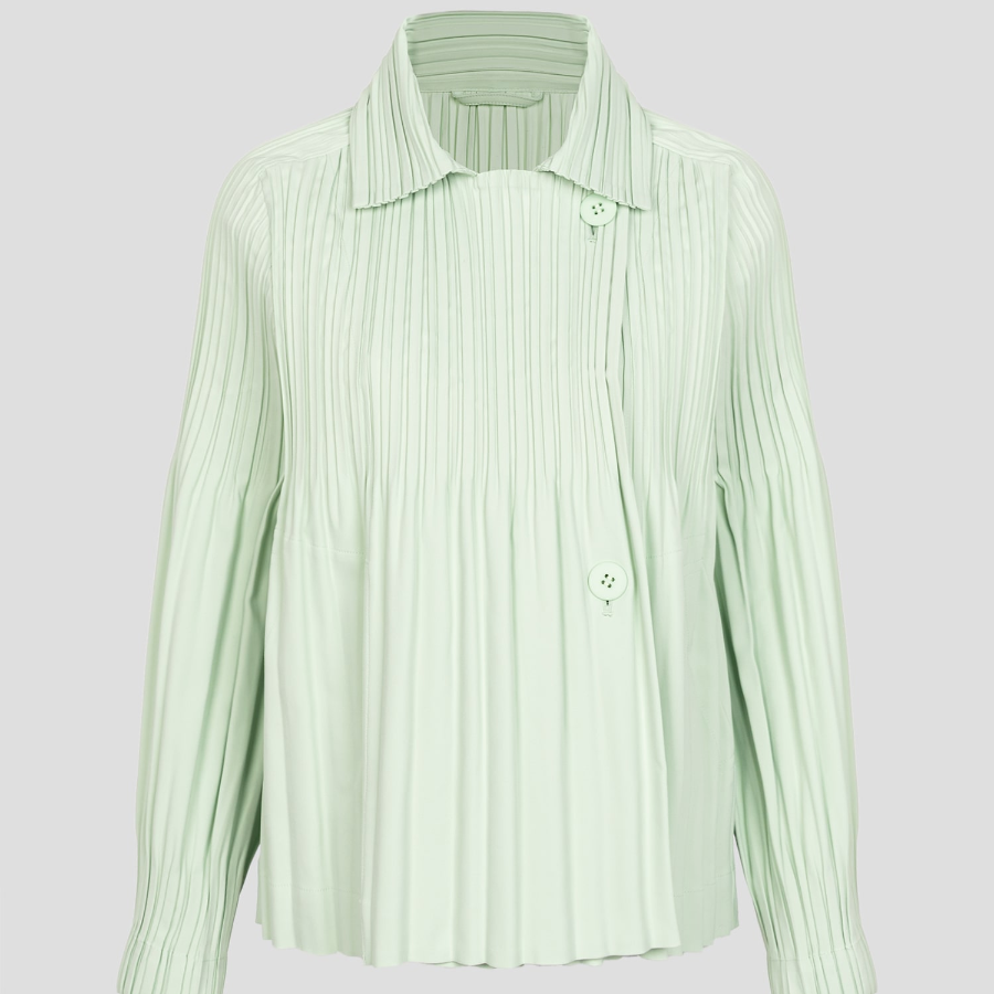 PLEATS PLEASE ISSEY MIYAKE Smooth Coat - Pastel Green
