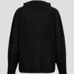 me ISSEY MIYAKE Fuwa Fuwa Mesh Pleats Cardigan - Black