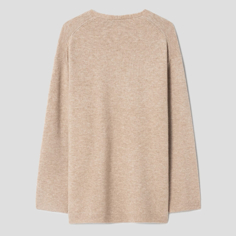 Theory Women Astor Wool Cozy Vneck Pullover - Beige