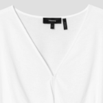 Theory Women Apex Cotton Relaxed Twist Top - White
