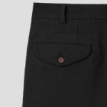 COMME DES GARCONS BLACK (Unisex) Polyester Thick Gabardine Slit Semi Wide Fit Pants — Black