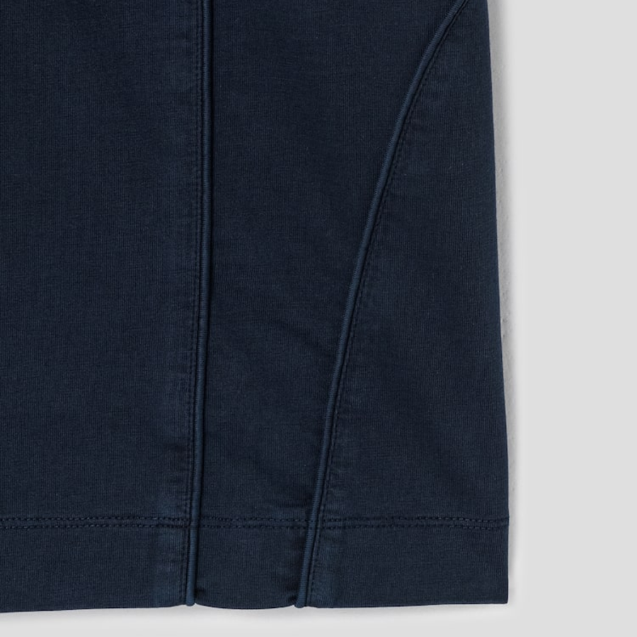JUUN.J Racer Piping Short Sleeve — Navy